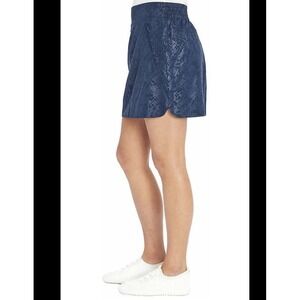 Orvis Women's Embossed Pull-On Travel Skort Shattered Glass Navy Medium